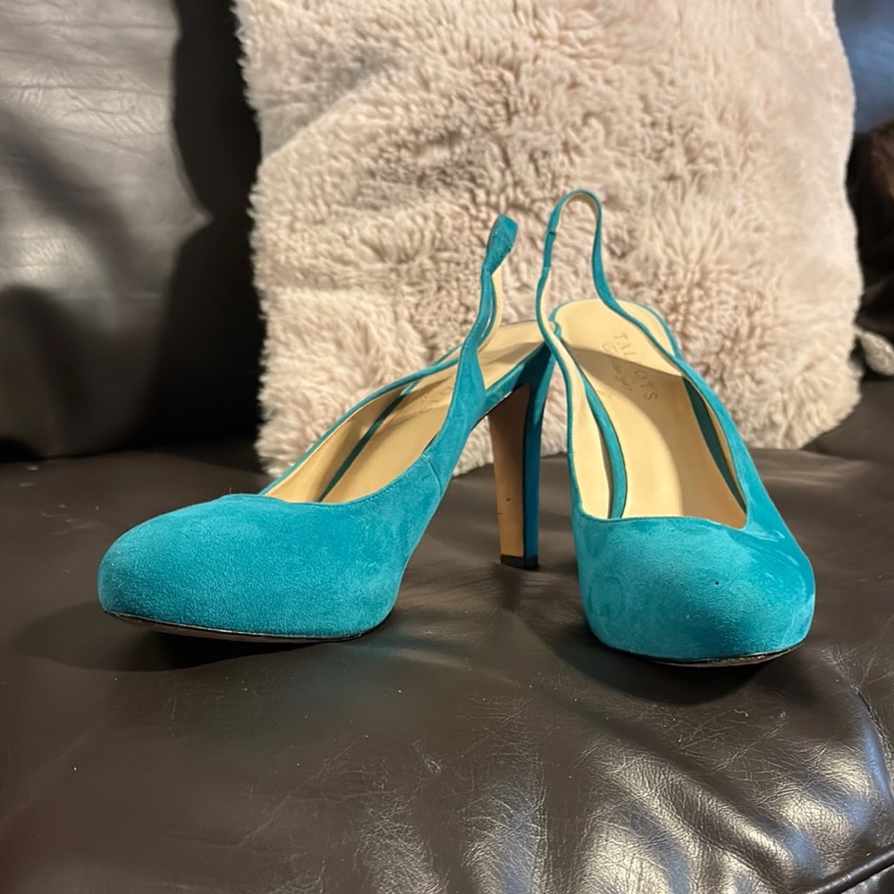 Talbots Green Slingback Heels